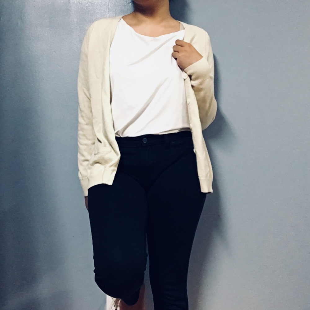 LEITH • Wool Blend Cozy Knit Button Down Cardigan